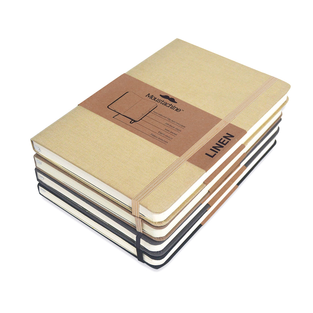 Moustachine® Fourpack Lino Neutrales