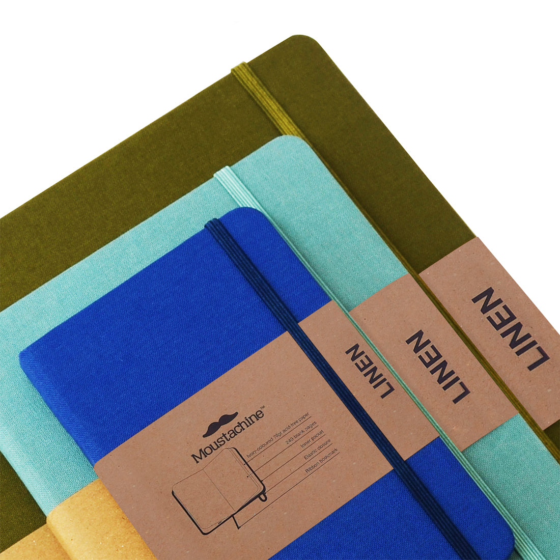 Moustachine® Fullpack Lino Verde y Azules