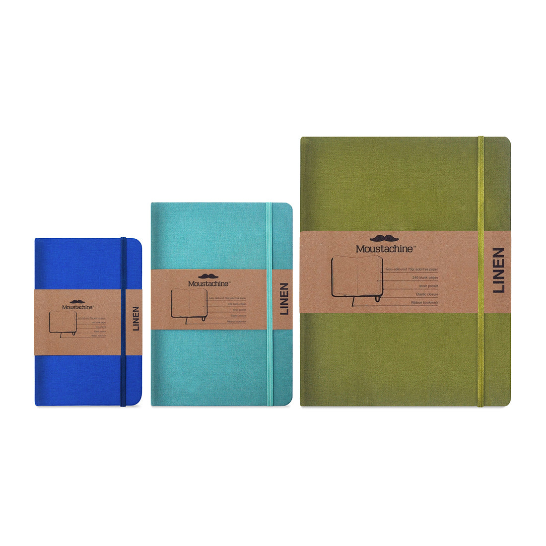Moustachine® Fullpack Lino Verde y Azules