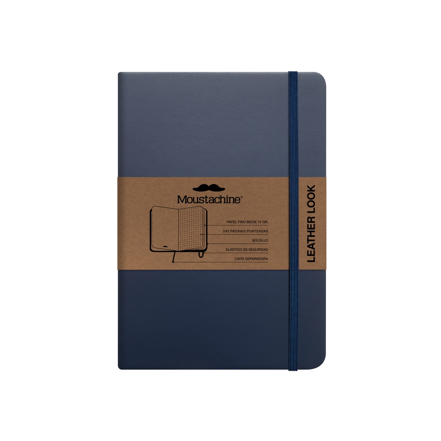 Moustachine® Classic / Play Leather Look Azul