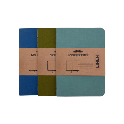 Moustachine® Tripack Slim Lino Passport Verde y Azules