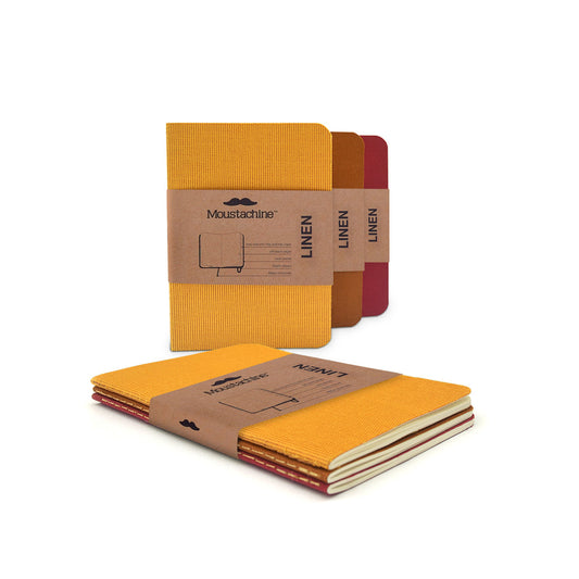 Moustachine® Tripack Slim Lino Passport Amarillo y Rojos